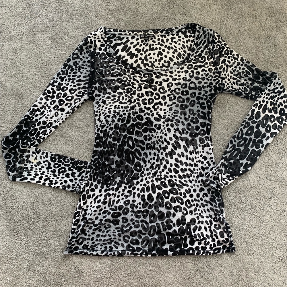 2 for $23 Express sheer animal print